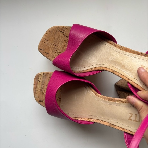 Schutz GLAYCE NAPPA LEATHER Platform SANDAL Sz 7.5 - Picture 5 of 8